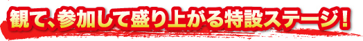 観て、参加して盛り上がる特設ステージ！