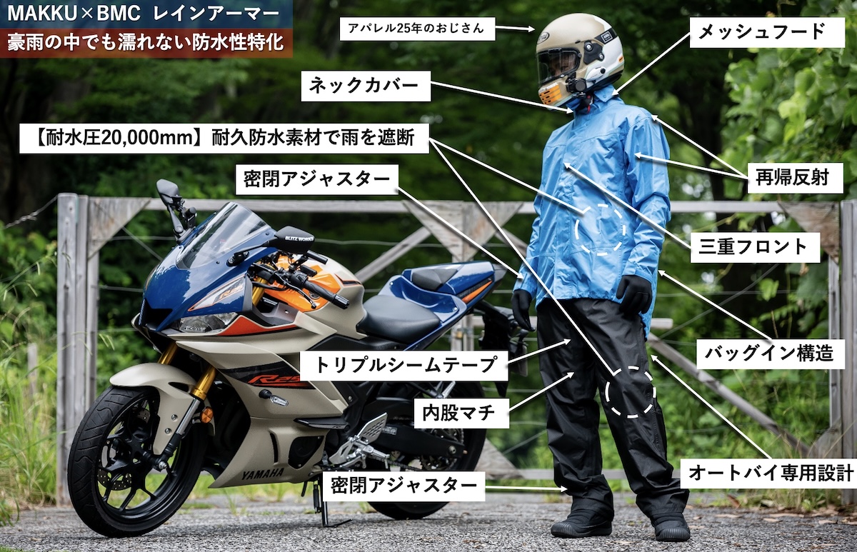 2りんかん全店独占販売開始｜豪雨の中でも濡れない！【耐水圧20,000mm 