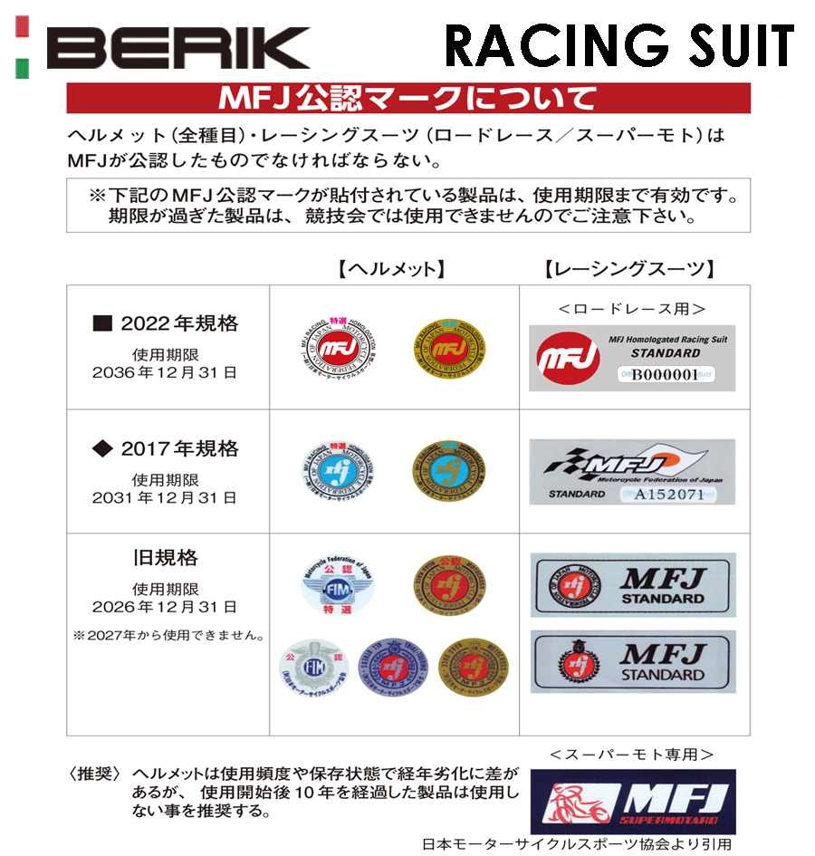BERIK_AIR-BAG_RACING-SUIT｜２りんかん