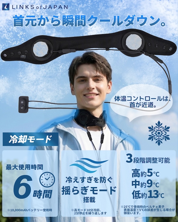 LINKSサーモネック｜ペルチェ素子｜冷却グッズ｜２りんかん