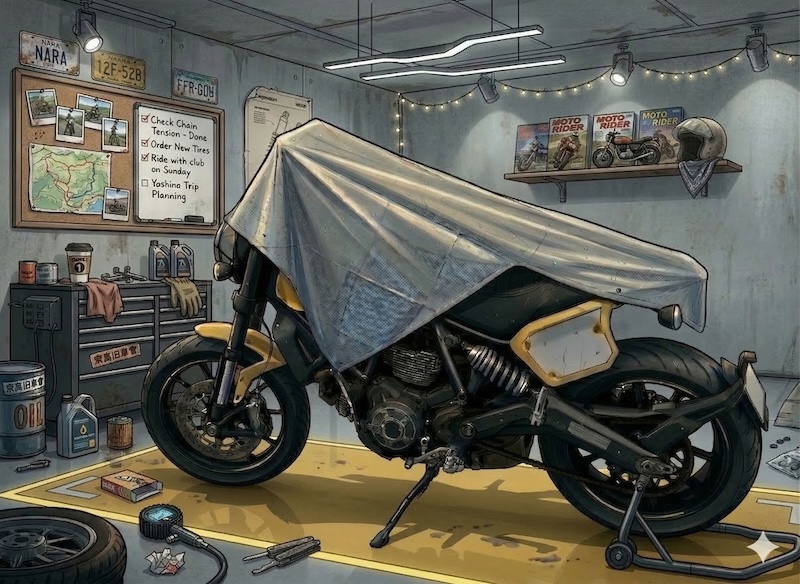 バイクの猛暑対策|DM2_モトシェード|2りんかん
