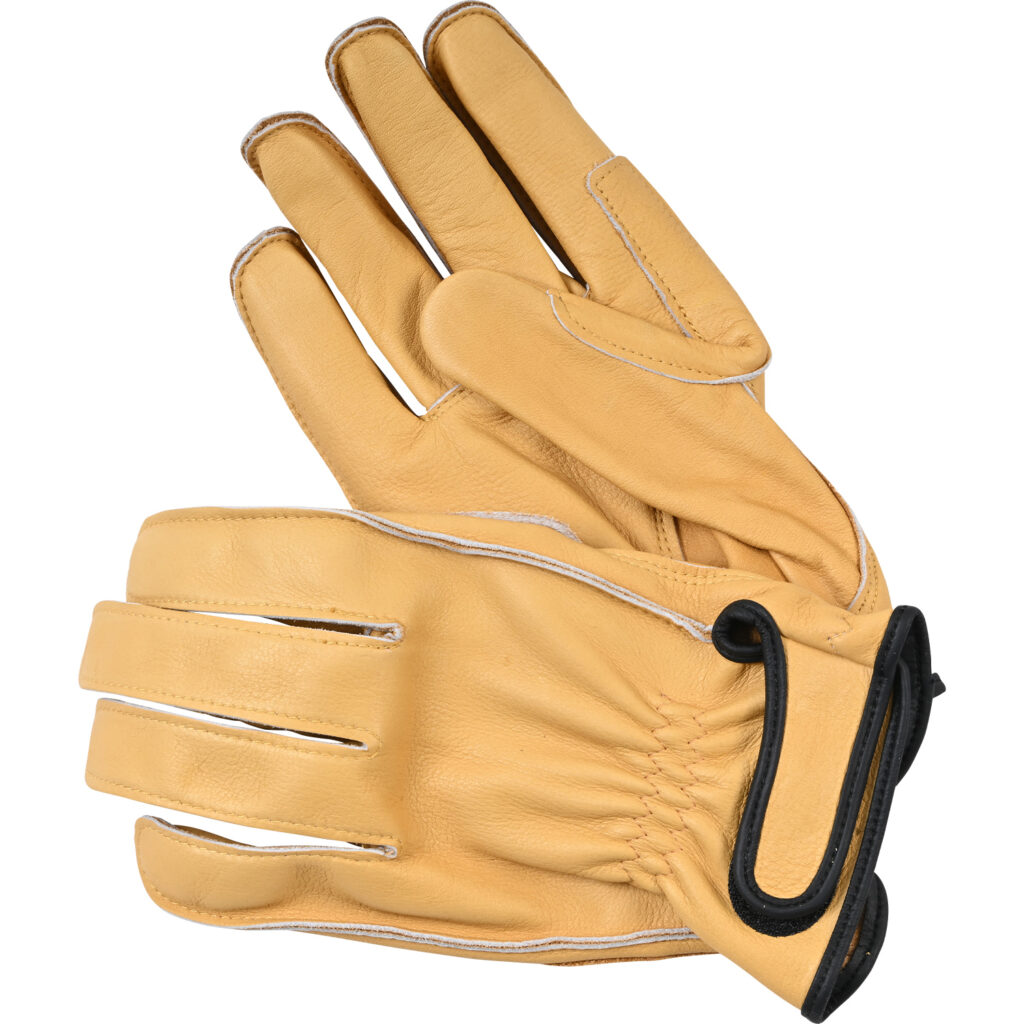 LEATHER GLOVE - Outside stitching