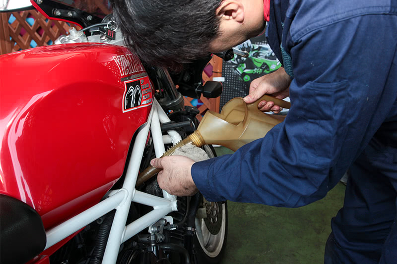 バイクのオイル交換