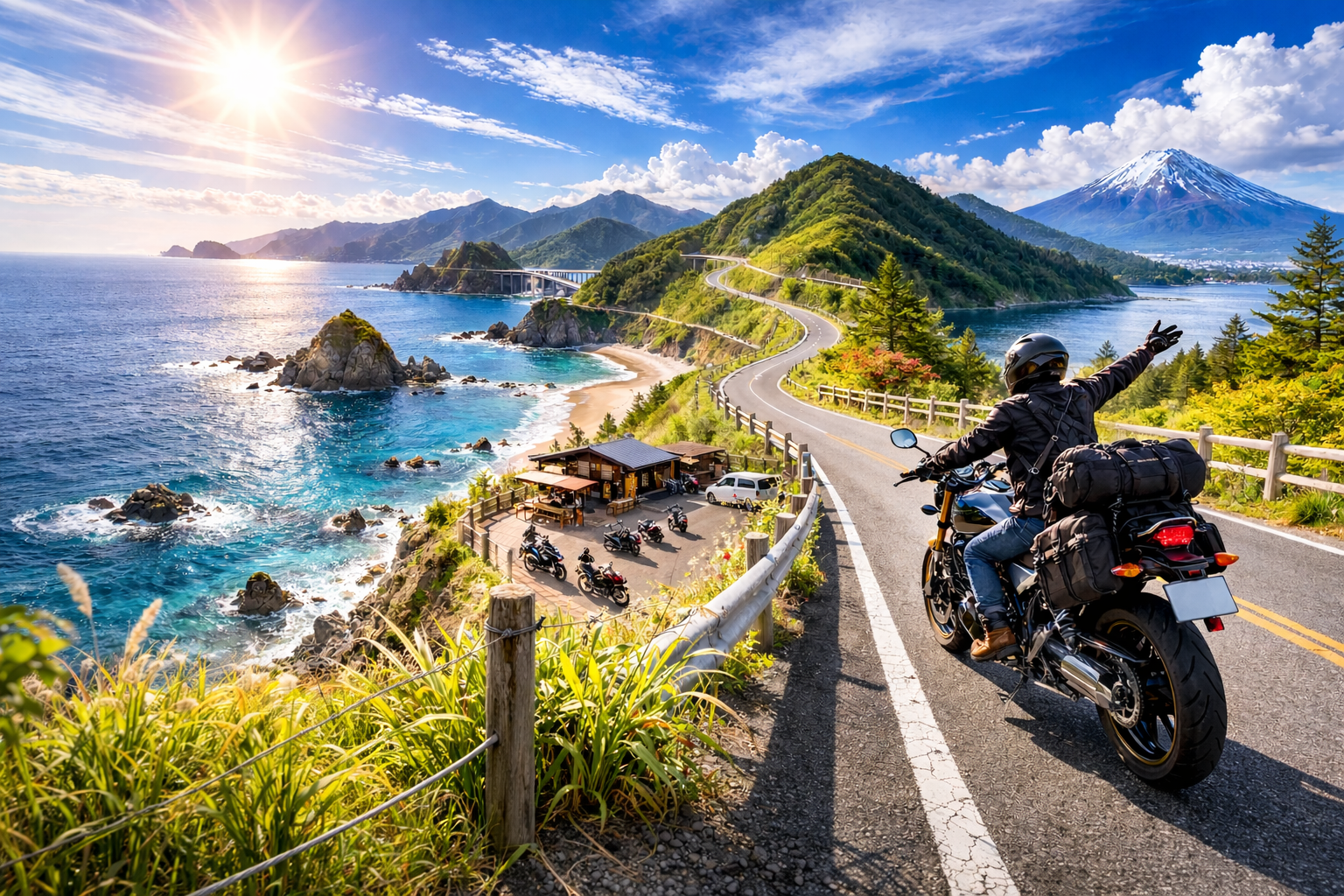 バイクツーリング　絶景スポット　おすすめスポット　おすすめグルメ