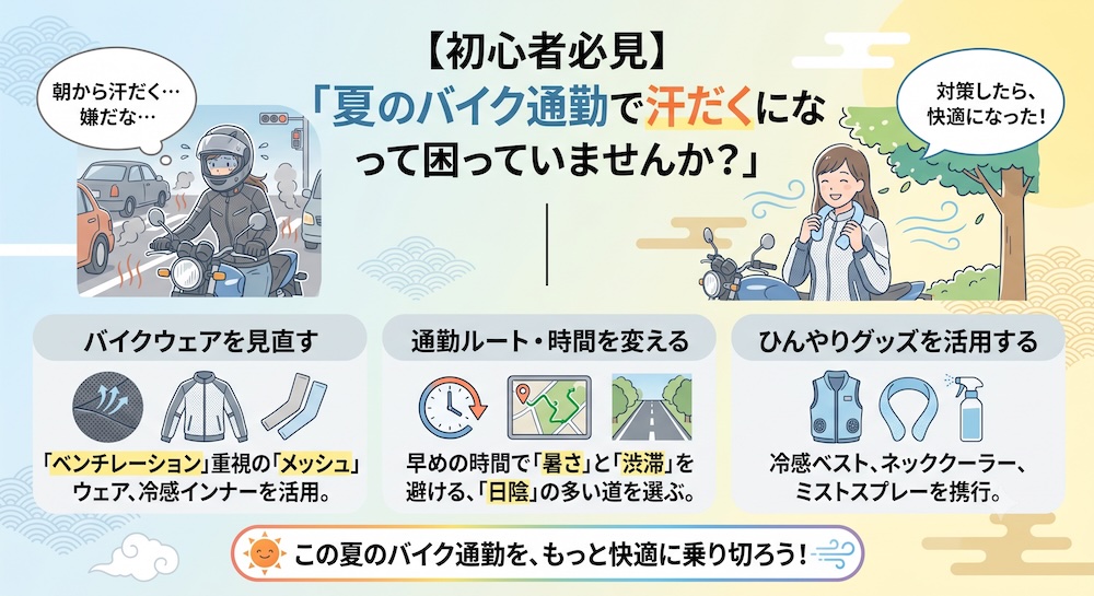 バイク猛暑対策装備｜２りんかん｜ライダーズアカデミー
