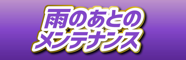 雨のあとのメンテナンス