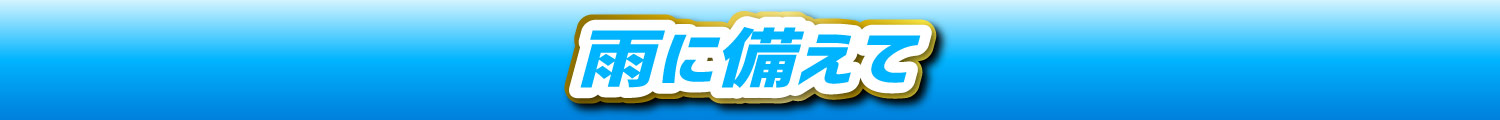 雨に備えて